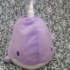 ✨ Purple Narwhal Plush Oversized Soft Boho Sea Unicorn Whale ✨